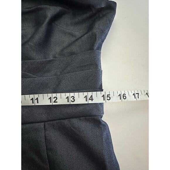 Antonio Melani Sz 6 Pucker Cocktail Dress‎ Metallic Pleated Ruffle Cap Sleeve - Picture 6 of 10